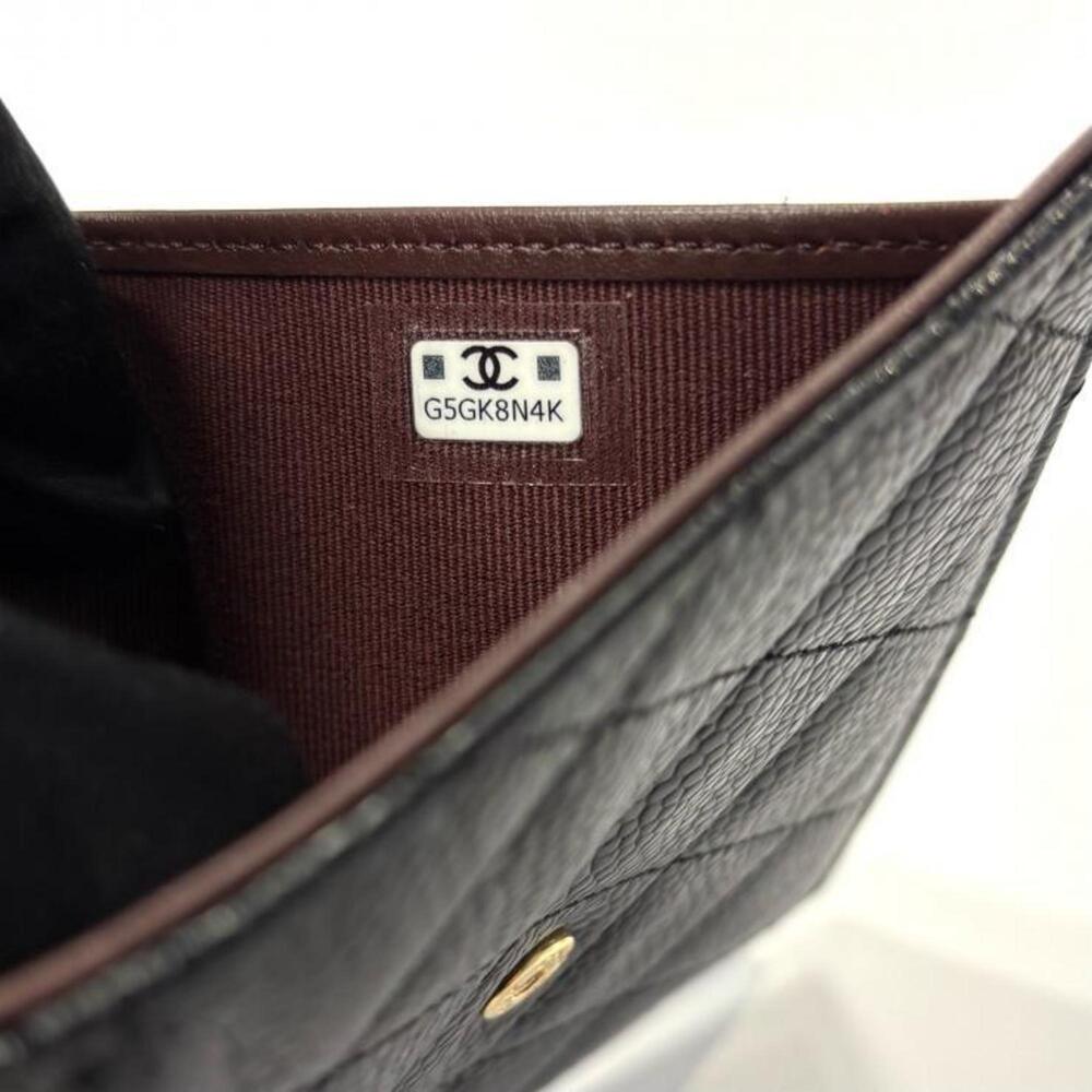 CHANEL Black Caviar Leather Logo Wallet - Picture 7 of 10